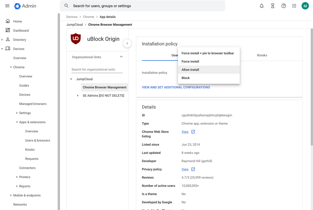 Managing Chrome Browser Extensions Using JumpCloud... - JumpCloud Community